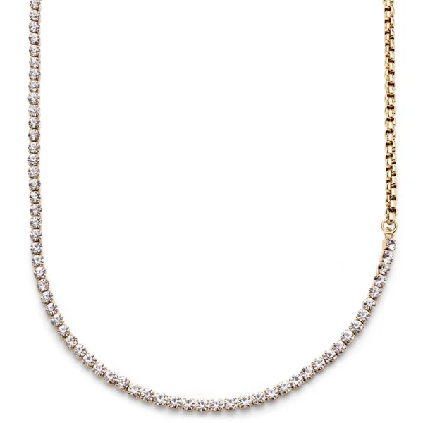 Lucleon Amager | Collier En Acier Inoxydable Doré Avec Zircones 1