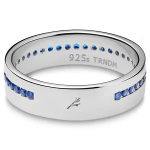 Sidegren Anneau Adrian En Argent Sterling 925 Et Zircones Bleues 11