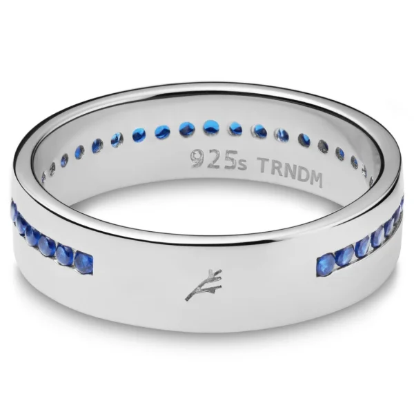 Sidegren Anneau Adrian En Argent Sterling 925 Et Zircones Bleues 4