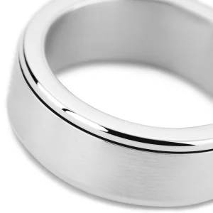 Seizmont Enthumema | Anneau Anti-stress En Acier Inoxydable Argenté Brossé – 8 Mm 10