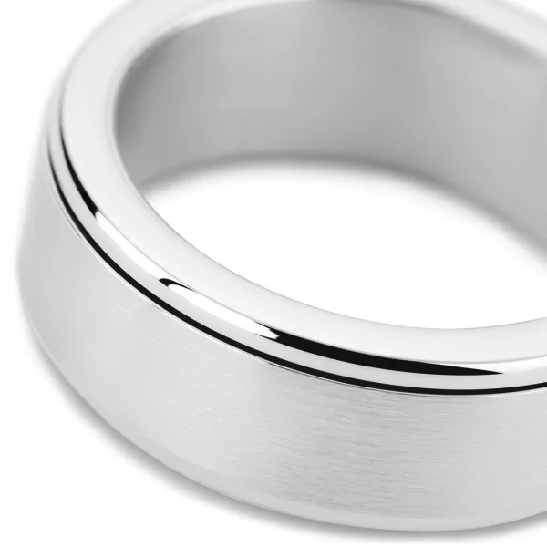 Seizmont Enthumema | Anneau Anti-stress En Acier Inoxydable Argenté Brossé – 8 Mm 4