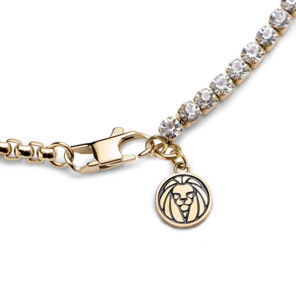 Lucleon Amager | Collier En Acier Inoxydable Doré Avec Zircones 4