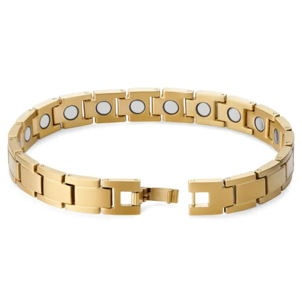 Lucleon Bracelet Magnétique En Titane Doré 3