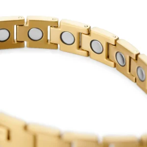Lucleon Bracelet Magnétique En Titane Doré 16