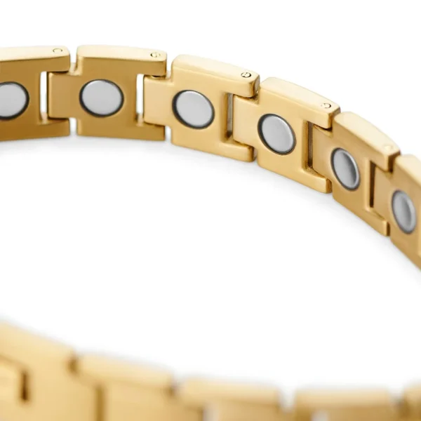 Lucleon Bracelet Magnétique En Titane Doré 6