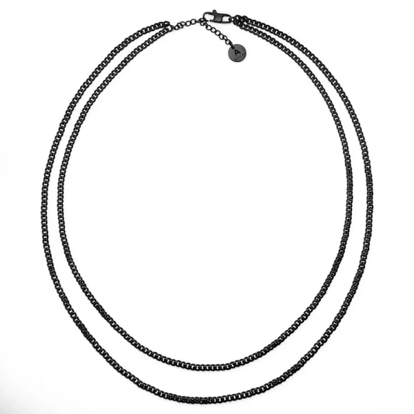 Arkai Collier Noire Rico à Double Chaîne 5