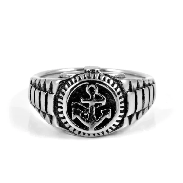SteelCZ Bague En Acier Le Marin 3