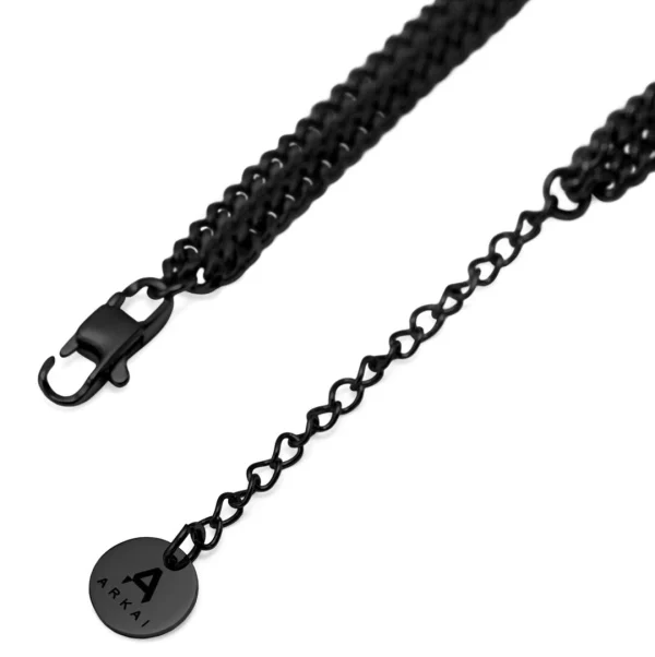 Arkai Collier Noire Rico à Double Chaîne 7
