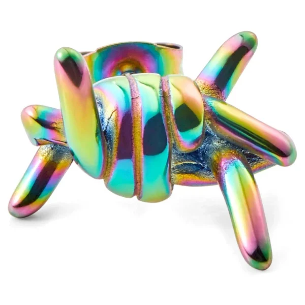 Otsu Boucle D’oreille Floyd Arc-en-ciel En Fil De Fer Barbelé 5