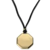 Lucleon Collier Avec Pendentif Octogonal Doré 22