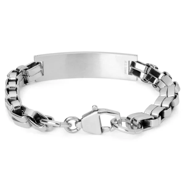 Fort Tempus Bracelet ID En Métal Argenté 4