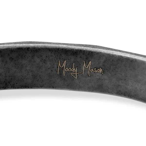 Moody Mason Bracelet Manchette Jax à Pointes En Acier Gris 4