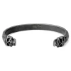 Moody Mason Bracelet Manchette Jax Tête De Mort En Acier Gris 11