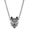 Moody Mason Collier Jax En Acier à Pendentif Tête De Loup 20