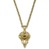 Moody Mason Collier Jax En Acier Doré à Pendentif Tête De Cobra 20