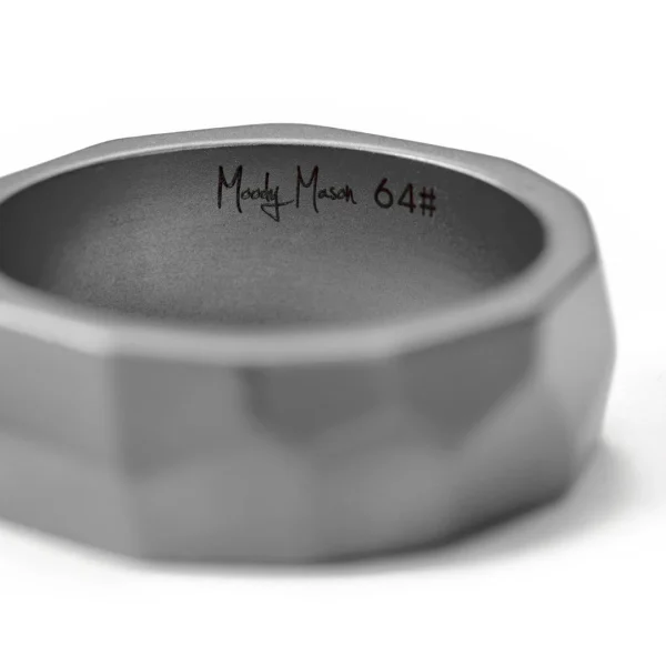 Moody Mason Large Bague En Acier Jax 3