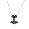 Fort Tempus Collier En Acier Avec Croix Et Marteau De Thor XL 22