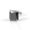 Lucleon Boucle D’oreille Carré Noir En Zircone – 10 Mm 20
