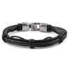Fort Tempus Bracelet En Cuir Et Perles Grises 11
