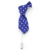 Warren Asher Broche Cravate Bleu Royal à Pois 16
