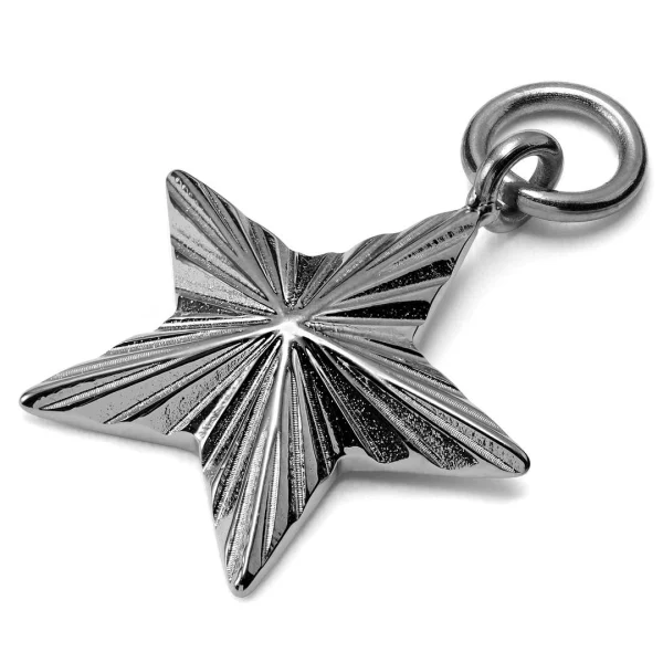 Lucleon Pendentif étoile En Titane Argenté 1