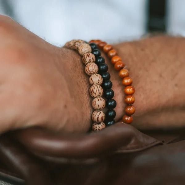 Lucleon Set De Trois Bracelets Noir Et Bruns 6