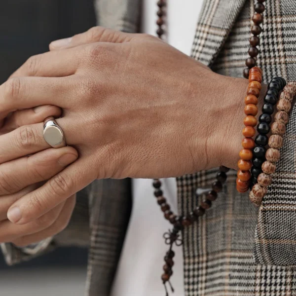 Lucleon Set De Trois Bracelets Noir Et Bruns 5