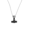 Fort Tempus Collier En Acier Avec Marteau De Thor Argenté 20