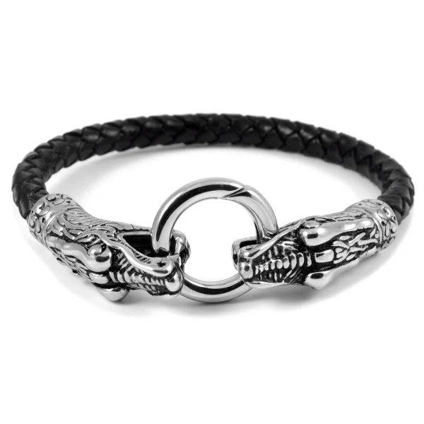 Fort Tempus Bracelet En Cuir Tresse Bolo Et Serpents 1