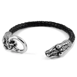 Fort Tempus Bracelet En Cuir Tresse Bolo Et Serpents 9