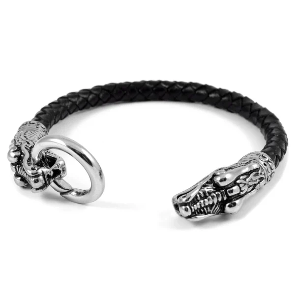 Fort Tempus Bracelet En Cuir Tresse Bolo Et Serpents 3