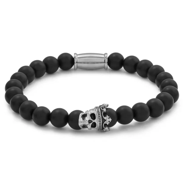 Lucleon Bracelet Vasilios En Onyx Argenté 1