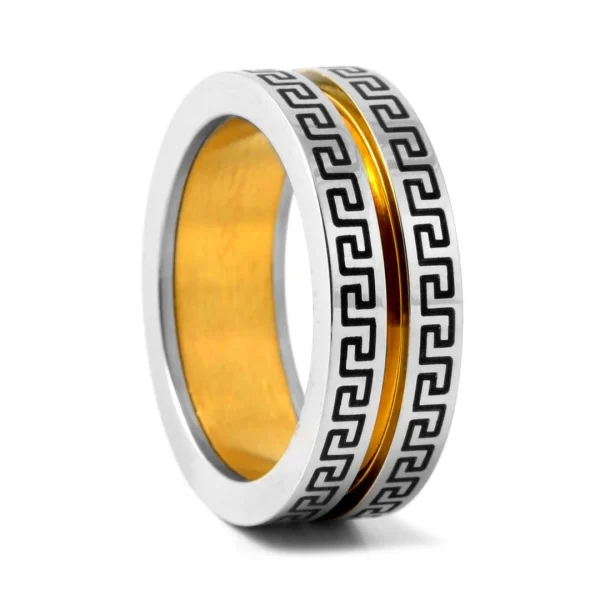 Fort Tempus Anneau En Acier Gravé GD 3