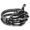 Lucleon Aspero | Bague Mains De Squelette En Acier Inoxydable Gris 13