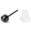 Lucleon Clou D’oreille Rond Noir à Zircone Noire à Facettes – 3mm 13