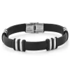 Fort Tempus Bracelet Casual En Acier Et Caoutchouc 19