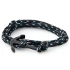 Tailor Toki Bracelet L’ancre Noire à Cordon Noir Et Bleu 13