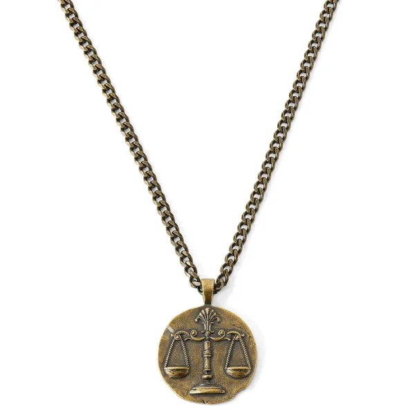 Lucleon Astro | Collier En Acier Doré Avec Signe Astrologique De La Balance 1