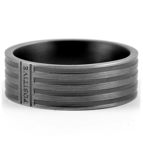 Lucleon Bague Positive En Acier 3
