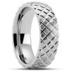 Lucleon Hyperan | Anneau Argenté En Titane Avec Motif Pneumatique – 8 Mm 22