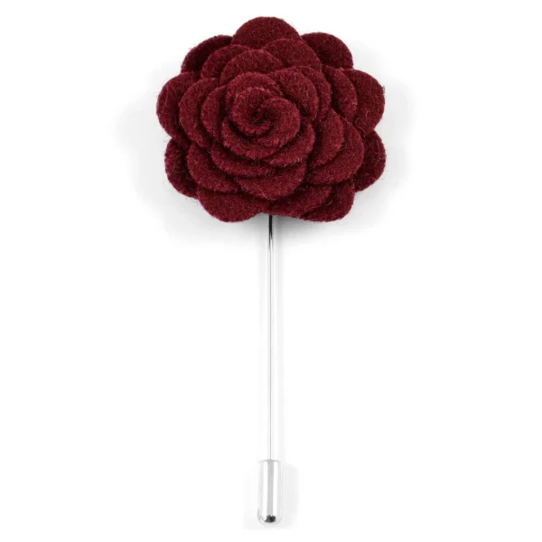 Warren Asher Boutonnière Rose Bordeaux 1
