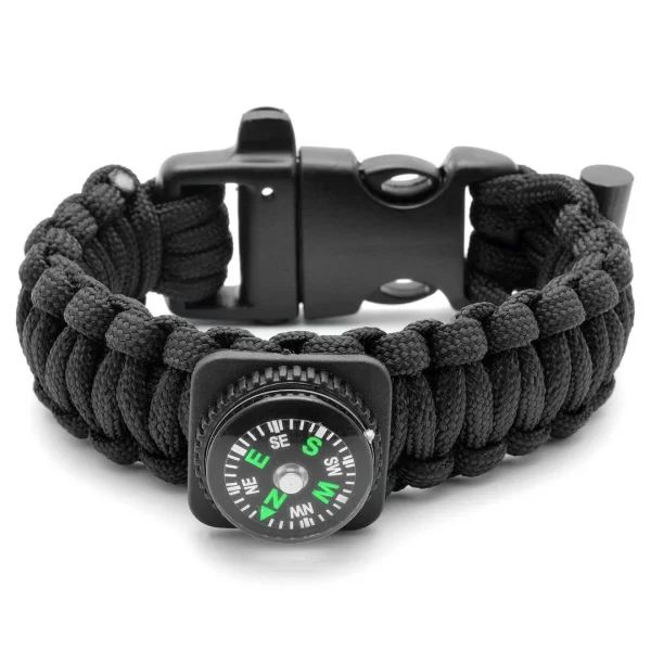 Tailor Toki Bracelet Paracord Noir Avec Sifflet Intégré 1