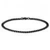 Lucleon Bracelet Chaîne à Mailles Noires – 4 Mm 20