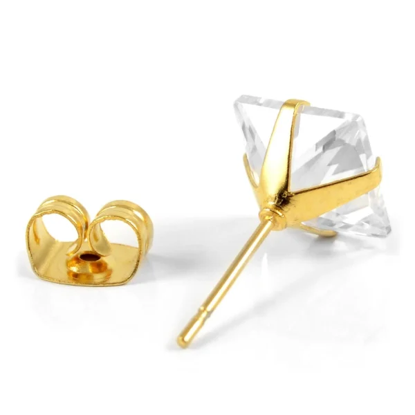 Lucleon Boucle D’oreille Couleur Or Avec Zircone 6 Mm 3