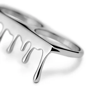 Otsu Fahrenheit | Double Bague En Métal Argenté 16