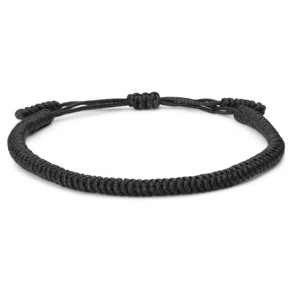 Waykins Bracelet Noir Whit à Noeud De Chance 6