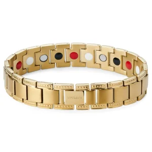 Lucleon Bracelet Magnétique En Titane Doré 12