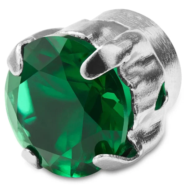 Lucleon Boucle D’oreille Magnétique à Cristal Vert 1