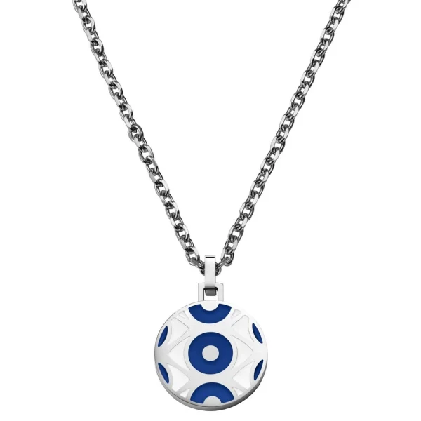 Waykins Evil Eye | Collier Argenté Et Bleu Foncé 1