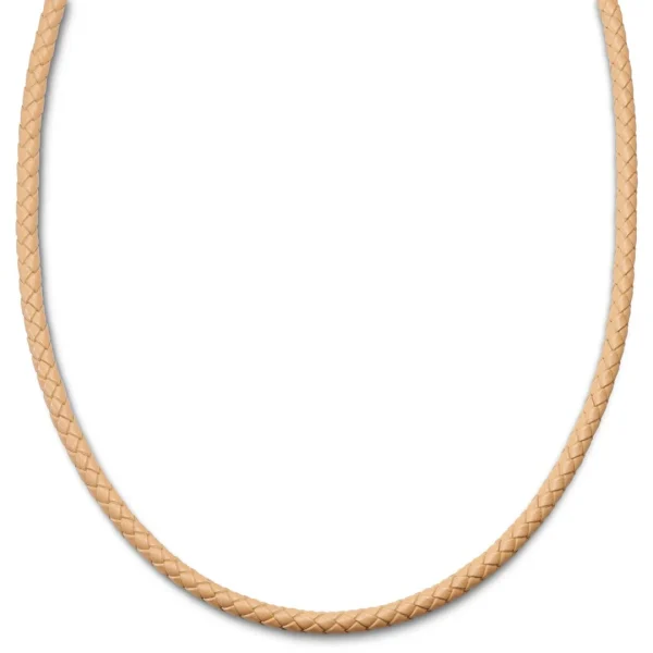 Lucleon Tenvis | Collier En Cuir Jaune Sable 5 Mm 1